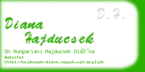 diana hajducsek business card